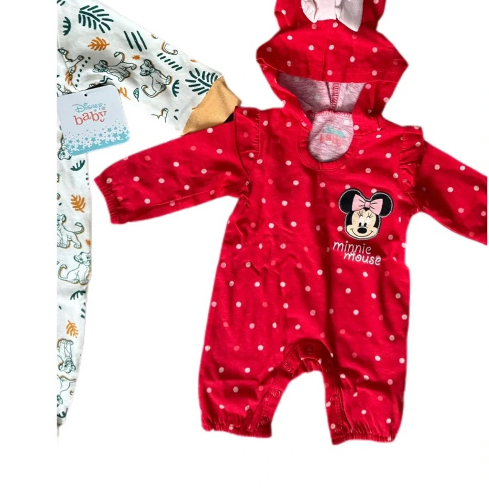 Disney Baby Simba Sleeper (6M) + Minnie Mouse Romper (NB)